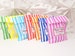 Personalised Wedding Favour Sweet Bags Sticker Birthday Candy Cart Striped Polka Dots 