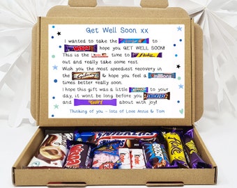 Get well soon Hug in a box, Letterbox gift Afternoon tea, hamper gift, thank you gift,