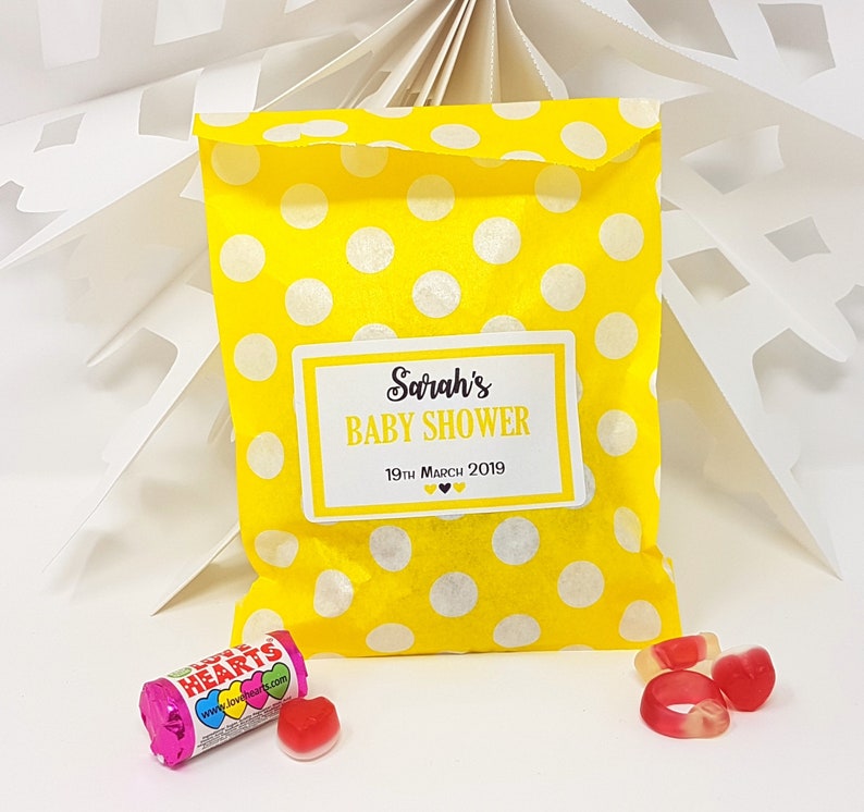 Personalised Wedding Favour Sweet Bags Sticker Birthday Candy Etsy