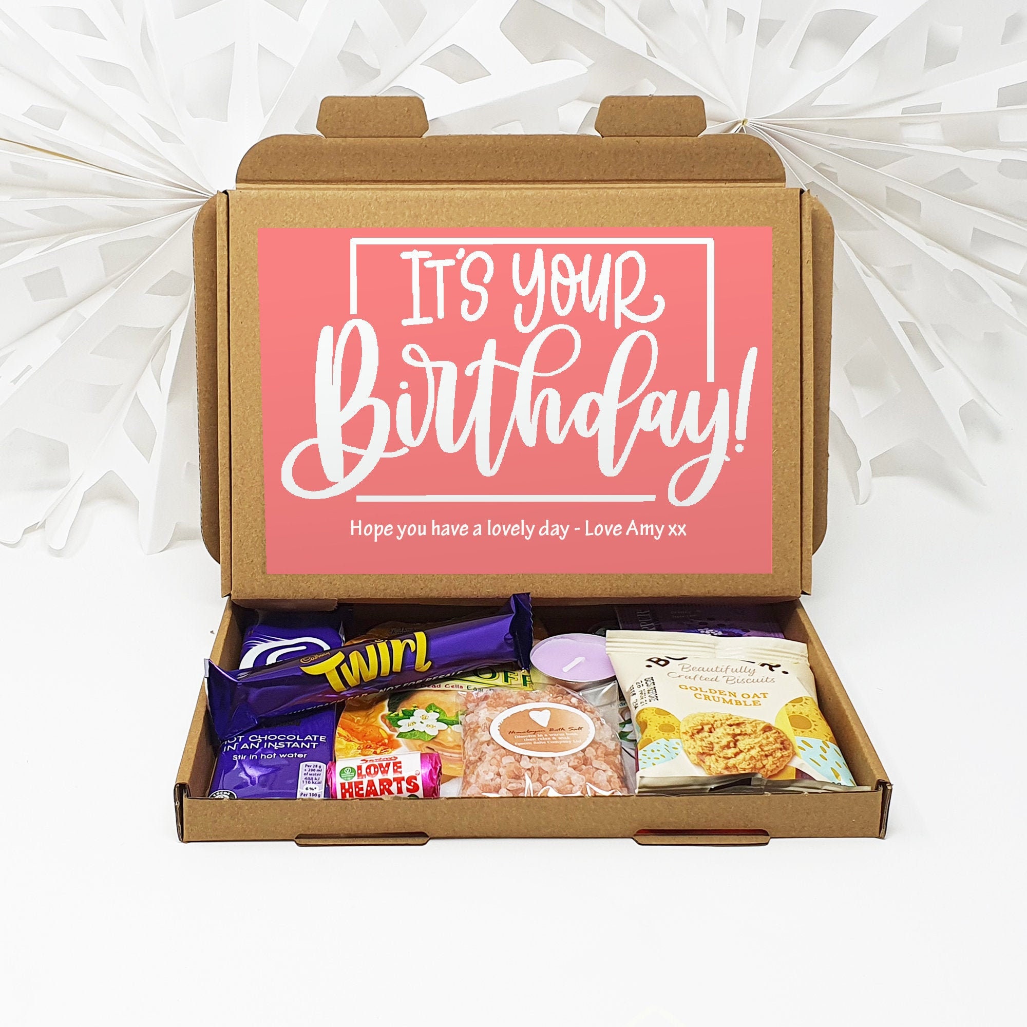 Personalised Happy Birthday Pamper Treat Box Letterbox Gift Etsy UK