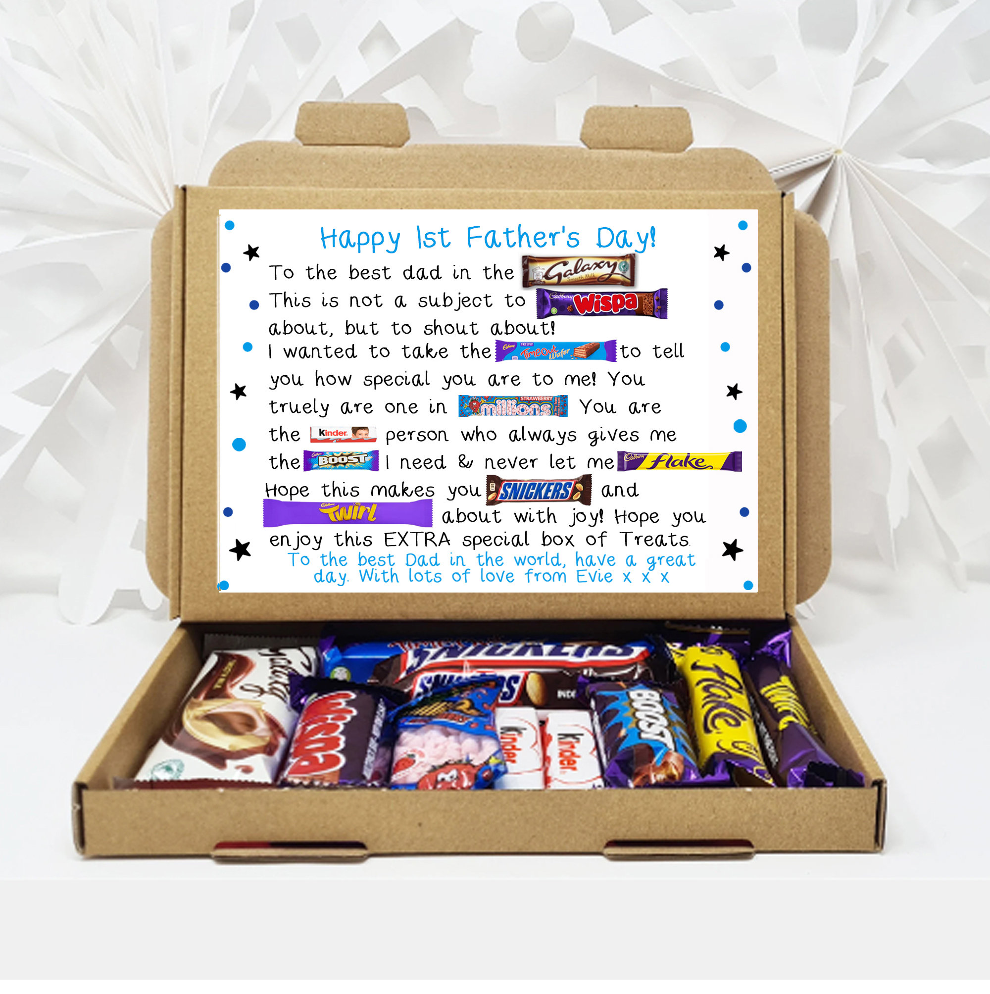 Personalised Father's Day Chocolate Message Board -  Finland