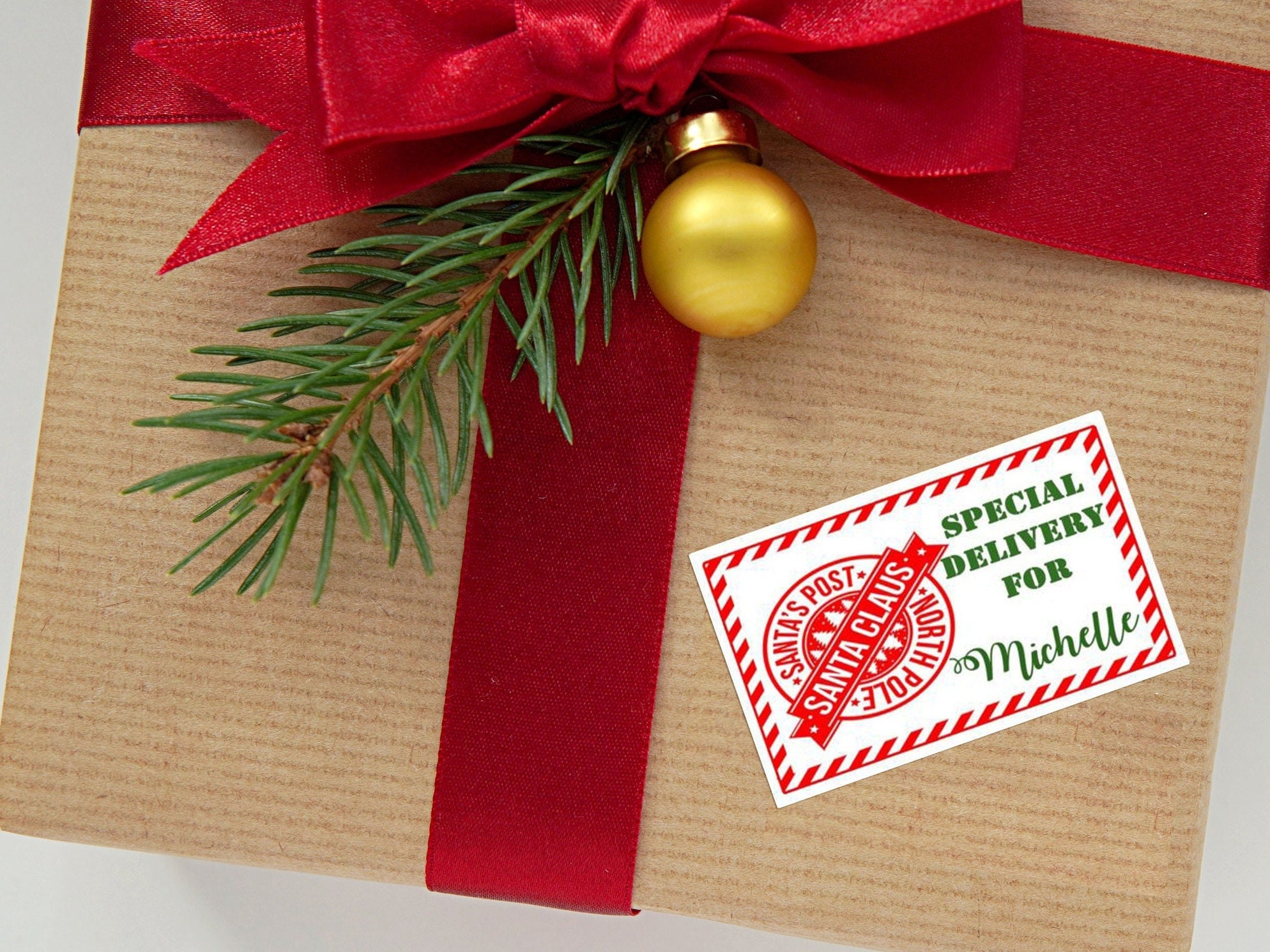 24 Personalised Christmas Stickers Gift Tag Labels Present - Etsy UK