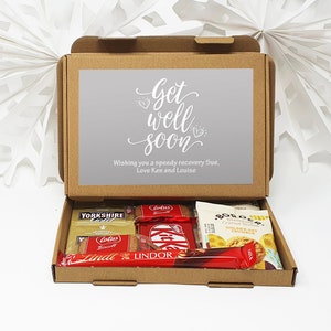 Get well soon Hug in a box, Letterbox gift Afternoon tea, hamper gift, thank you gift, Grey