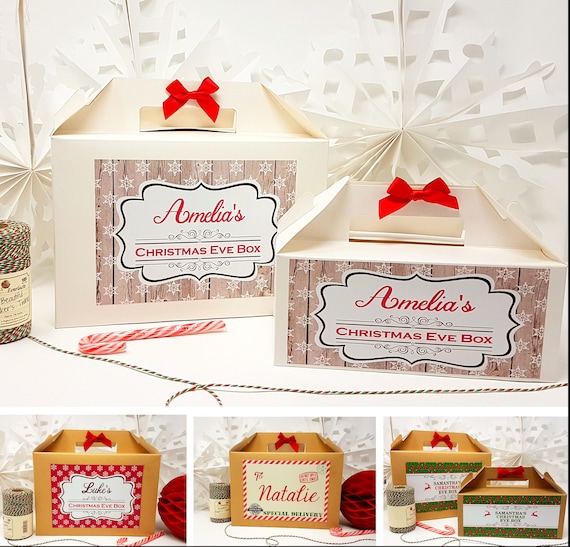 Personalised Xmas Christmas Eve Gift Box Favour Present With | Etsy