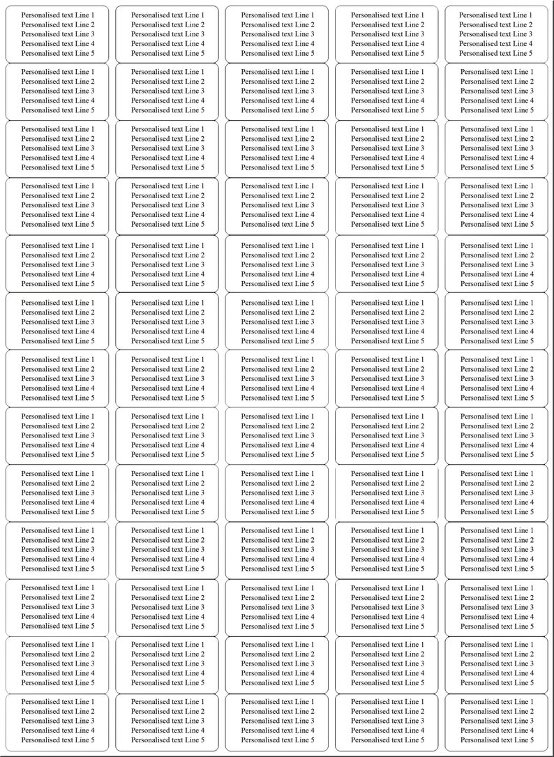 WHITE Address Labels 260 Personalised Printed Sticky Stickers Etsy UK