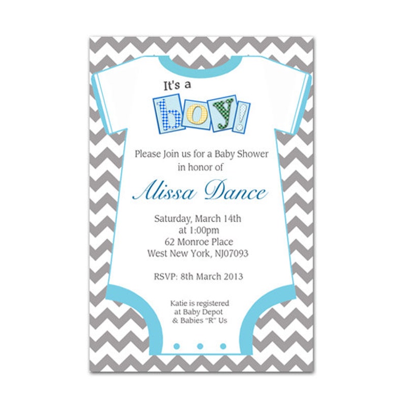 Para Imprimir Archivo Baby Ducha Invitaciones Para Ropa De Etsy