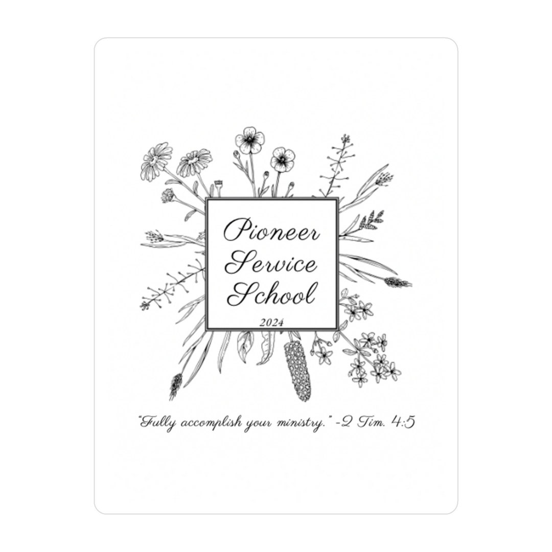 JW 2024 Pioneer School Vinyl Decals Sticker 3 X 4. Etsy