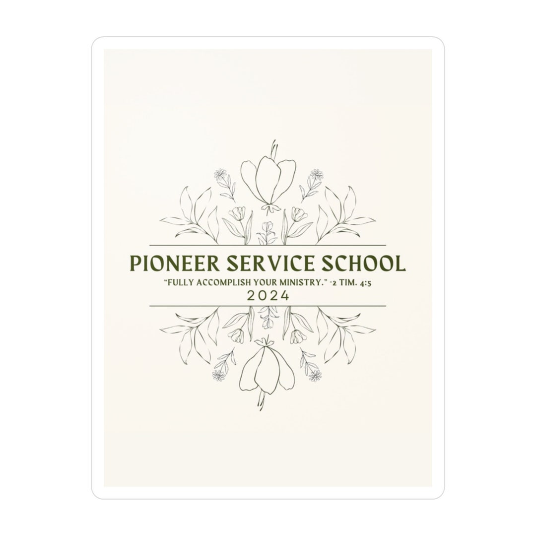 JW 2024 Pioneer School Vinyl Decals Sticker 3 X 4. Etsy
