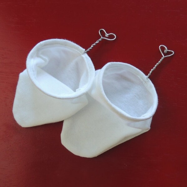 2 Traditional Costa Rican cotton coffee filters with aluminium handle - colador, bag, sack, sock