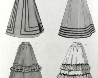 UNCUT Butterick 3418 Victorian-style Skirts, hip 40-44