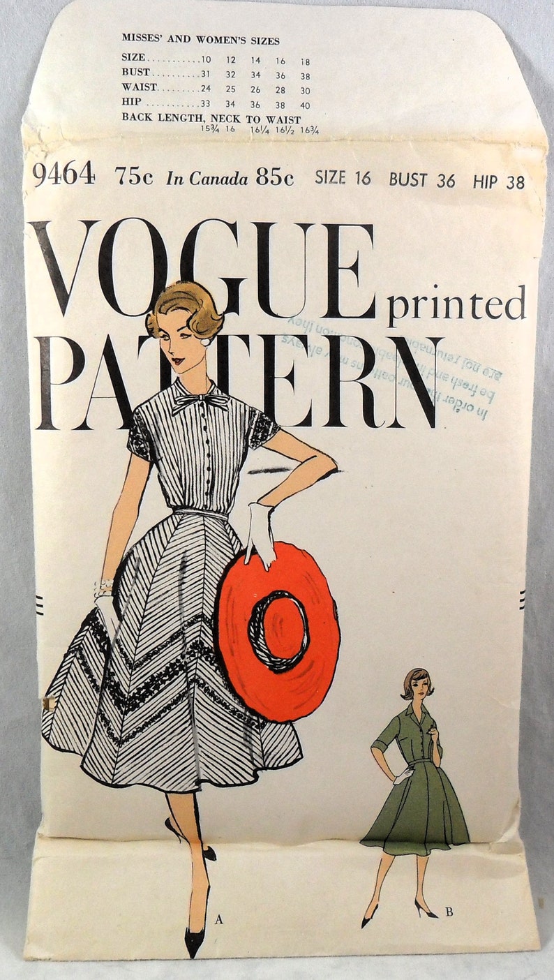 UNCUT Vogue 9464 Dress, bust 36 image 2