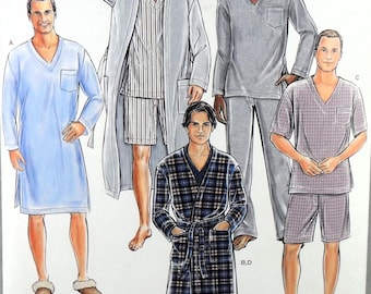 UNCUT Simplicity 1021 Robe and Nightshirt or Pajamas in Two Lengths, chest 30-48
