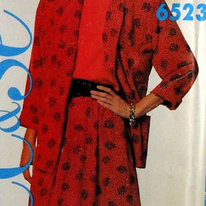 UNCUT Butterick 6523 jas, bovenstuk en rok, buste 38-46