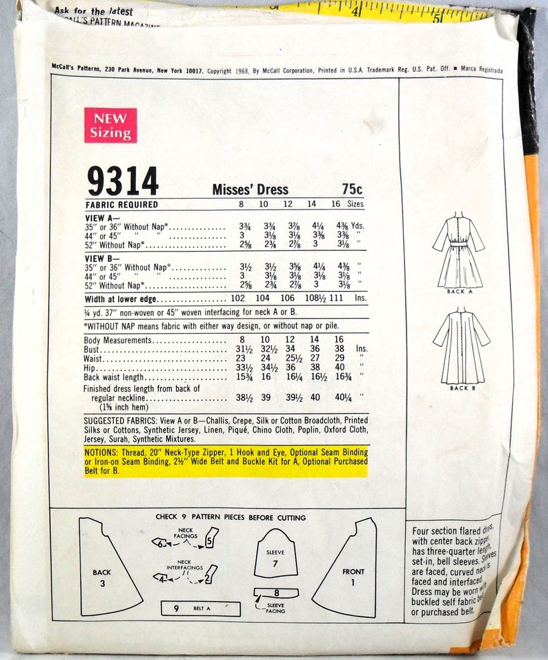 McCall's 9314 Dress, bust 34 image 3