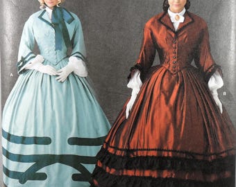 UNCUT Simplicity 1818 19th Century Costume, bust 31.5-36