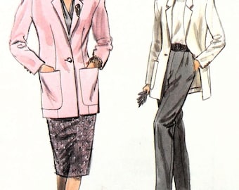 UNCUT Vogue 9978 Jacket, Skirt, and Pants, bust 31.5-34