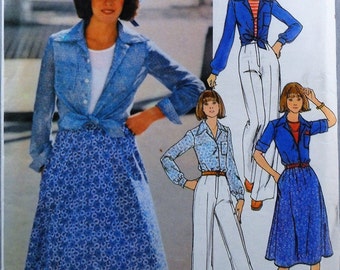 Butterick 4722 Shirt, skirt, and pants, bust 34