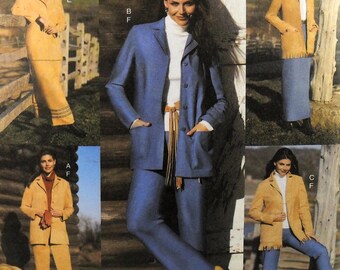 UNCUT Butterick 3976 Shirt-Jacket, Skirt, and Pants, bust 36-40