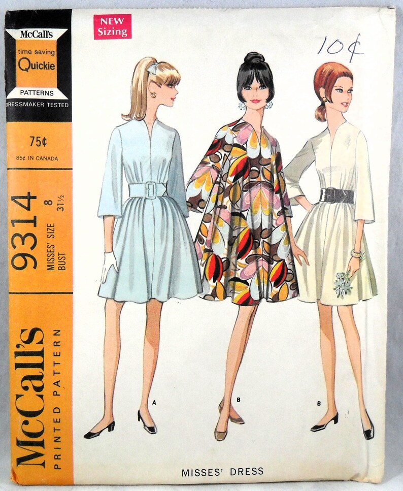 UNCUT McCall's 9314 Dress, bust 31.5 image 2