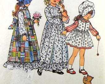 Simplicity 5996 Holly Hobbie Dress, Pinafore, and Sunbonnet, breast 25
