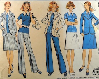 Simplicity 5527 Jacket, Top, Skirt, and Pants, bust 34