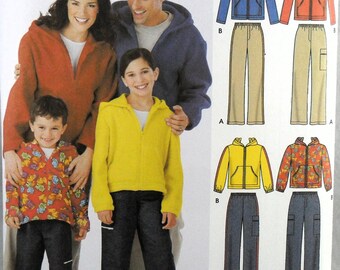 UNCUT Simplicity 5362 Pants and Hooded Sweatshirt, breast 23-32 and chest/bust 30-48