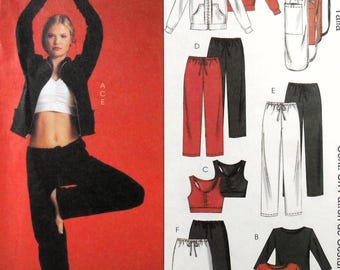 UNCUT McCall's 4261 Jacket, Tops, Pants, Skirt, and Yoga Mat Bag, bust 38-44