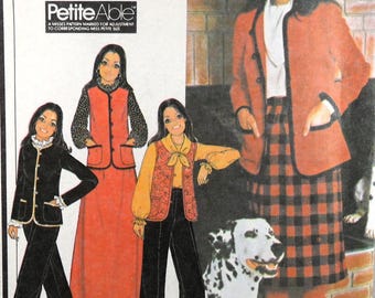 UNCUT McCall's 5801 Jacket or Vest, Skirt, and Pants, bust 43