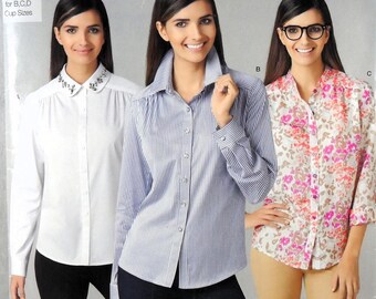 UNCUT Simplicity 1279 Collared Shirt, bust 36-44
