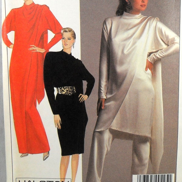 UNCUT McCall's 8870 Halston Dress or Tunic and Pants, bust 34