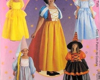 UNCUT McCall's 2856 Princess Costumes, breast 26-28.5