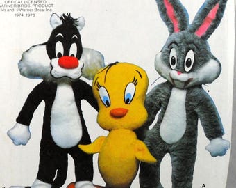 UNCUT 6347 Looney Tunes Stuffed Animals