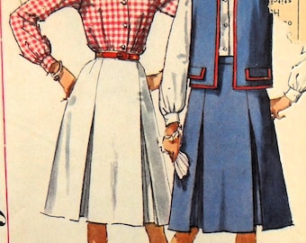 Simplicity 5931 Shirt, Skirt, and Vest, bust 32