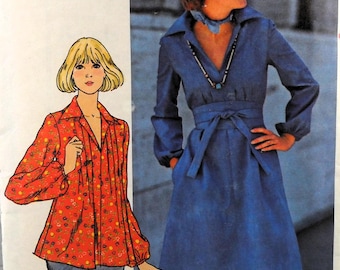 UNCUT Butterick 4608 Top or Dress and Sash, bust 36