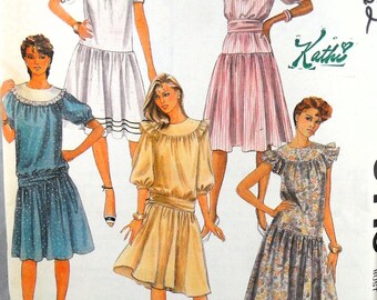 UNCUT McCall's 8449 Dress and Sash, bust 36