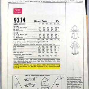 UNCUT McCall's 9314 Dress, bust 31.5 image 3