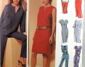 UNCUT Simplicity 5680 Pants, Skirt, and Dress or Tunic, bust 36-44