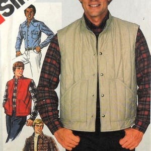 Simplicity 5350 Shirt and Quilted Vest, chest 46