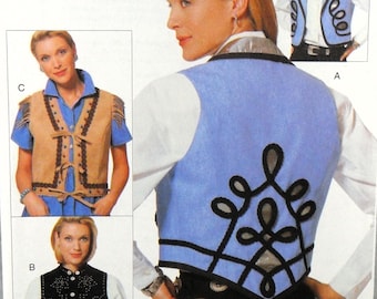 UNCUT Vogue 9677 Vest, bust 34-38