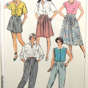 UNCUT Simplicity 7333 Pants, Culottes, and Skirt, hip 36