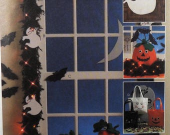 UNCUT McCall's 5949 Ghosts, Bats, Treat Bags, and Pumpkins