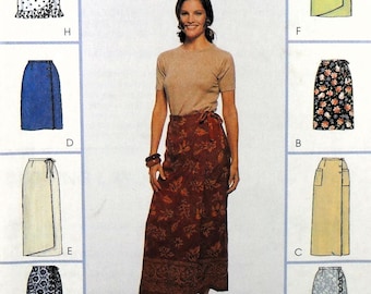 UNCUT McCall's 9182 Wrap Skirt, hip 38-42