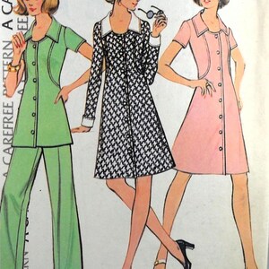 Vestido o túnica y pantalones McCall's 3499 sin cortar, busto 34