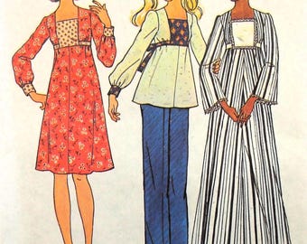 UNCUT Simplicity 7485 Dress or Top, bust 30.5