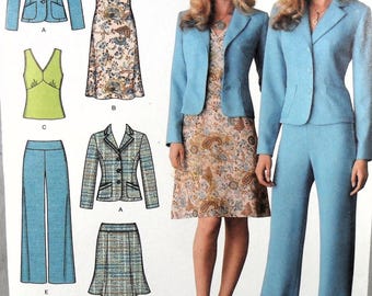UNCUT Simplicity 4273 Jacket, Pants, Skirt, and Dress or Top, bust 31.5-38