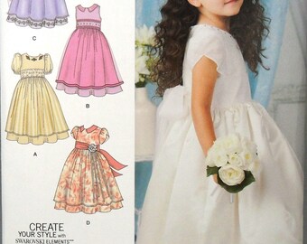 Simplicity 1507 Toddler Girl's Formal Dress Sewing Pattern Sizes
