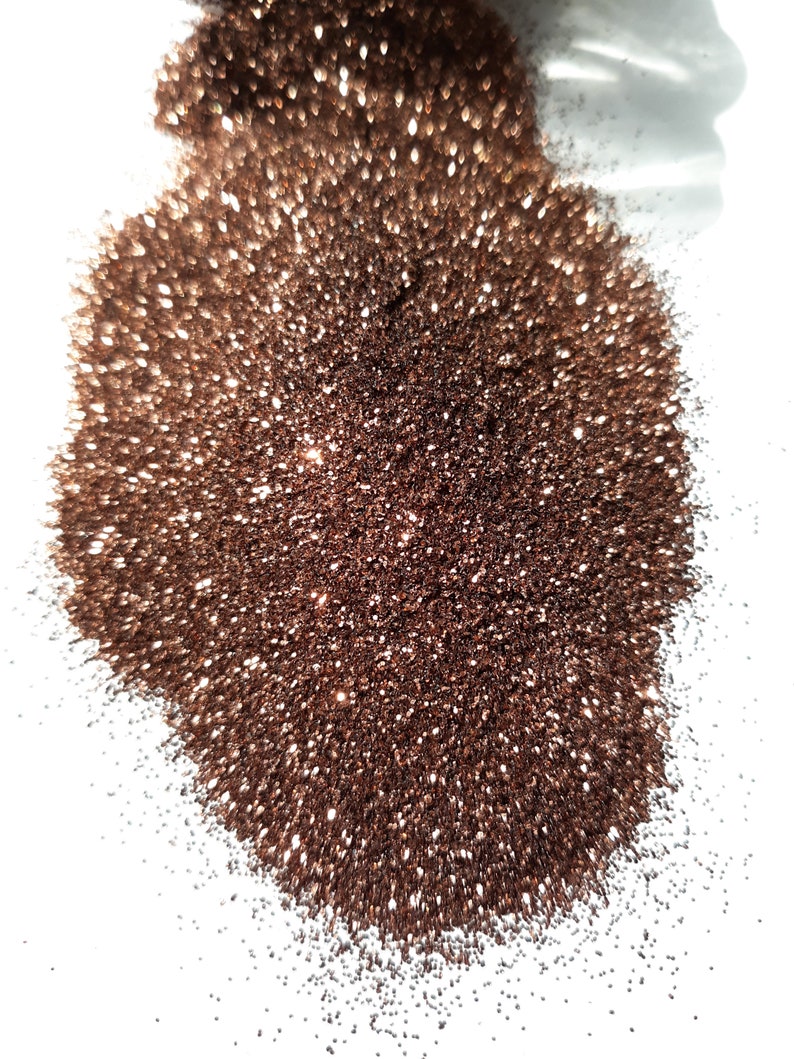 Bronze 196 fine Polyester glitter 2 oz in a shaker bottle