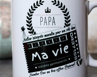 Mug Papa. Cadeau papa. Cadeau fête des pères. Anniversaire papa. Mug personnalisé. Tasse personnalisée. Texte, graphisme by PIOU créations