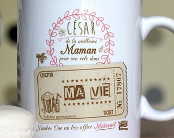 Mug Maman. Cadeau maman. Cadeau fête des mères. Anniversaire maman. Mug personnalisé. Je t'aime maman. Texte, graphisme PIOU créations