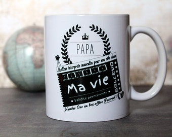 Mug Papa. Cadeau papa. Cadeau fête des pères. Anniversaire papa. Mug personnalisé. Tasse personnalisée. Texte, graphisme by PIOU créations